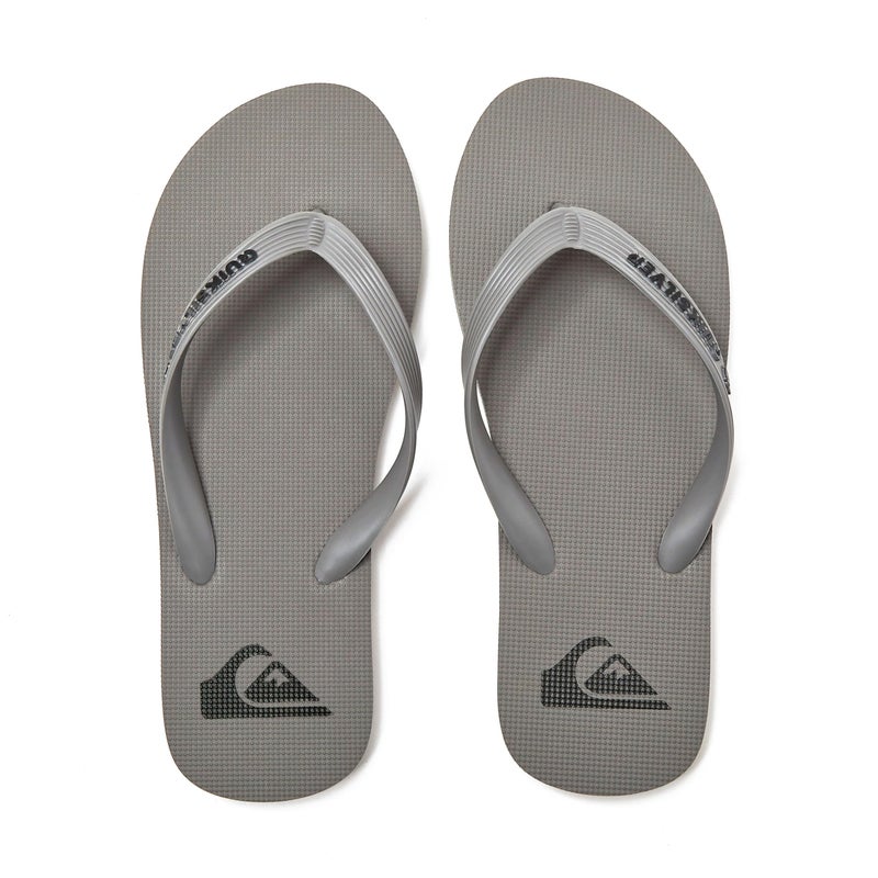 Quiksilver Molokai Flip Flops for Men, Athletic Mens Sandals, Size 6 to 16 Thong Mens Slides, Grey/Grey/Grey, 8 US - Image 4